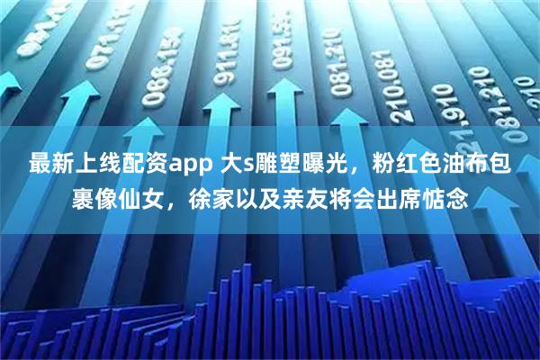 最新上线配资app 大s雕塑曝光，粉红色油布包裹像仙女，徐家以及亲友将会出席惦念