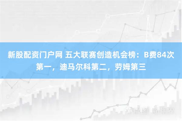 新股配资门户网 五大联赛创造机会榜：B费84次第一，迪马尔科第二，劳姆第三
